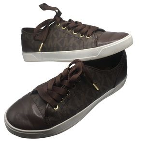 MICHAEL KORS | Women's MK - Signature Brown Flat City Sneakers